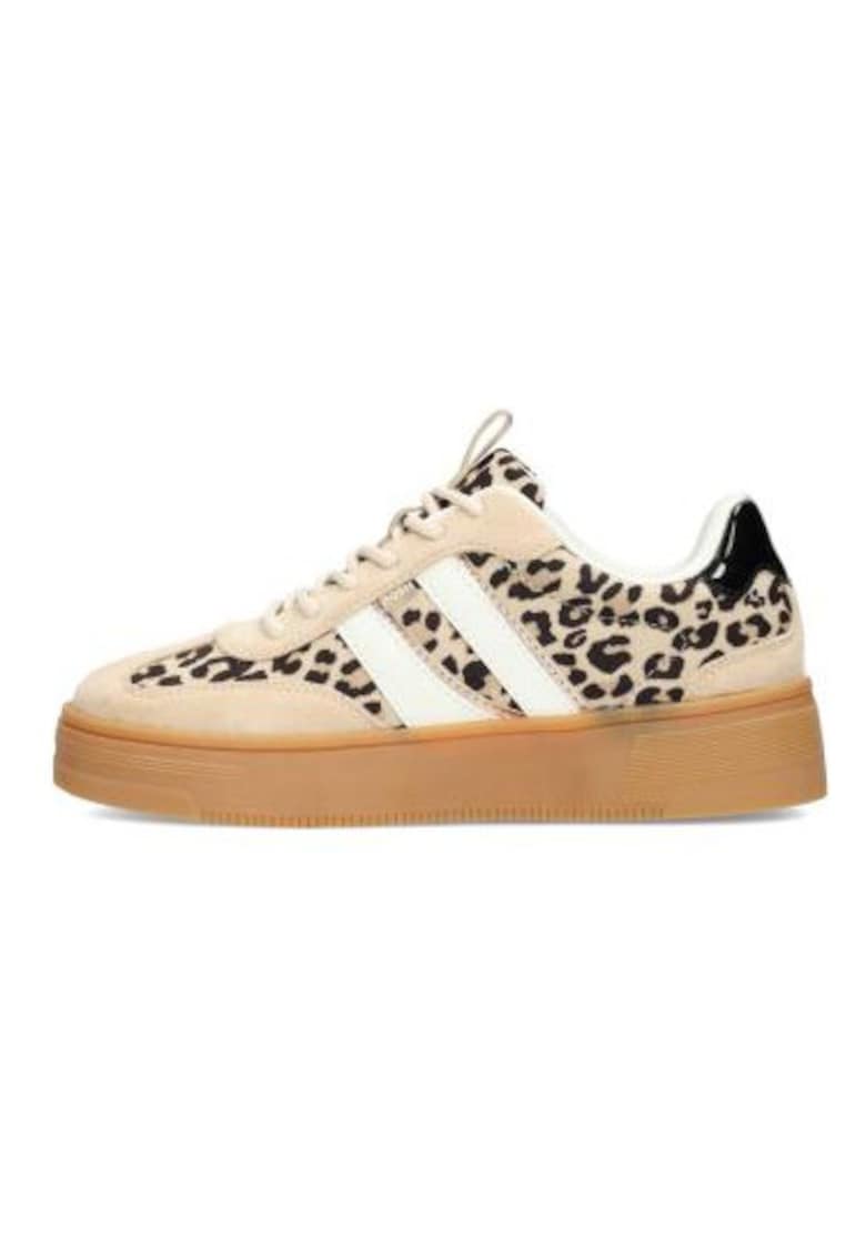 Pantofi sport wedge cu animal print Lilly