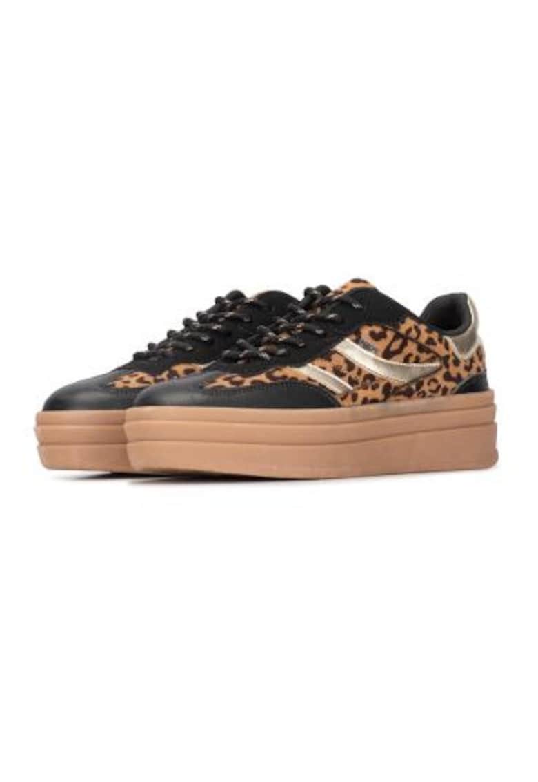 Pantofi sport cu model animal print si platforma BODIE