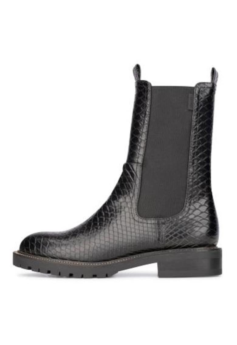 Ghete tip Chelsea cu aspect mock croc Lea