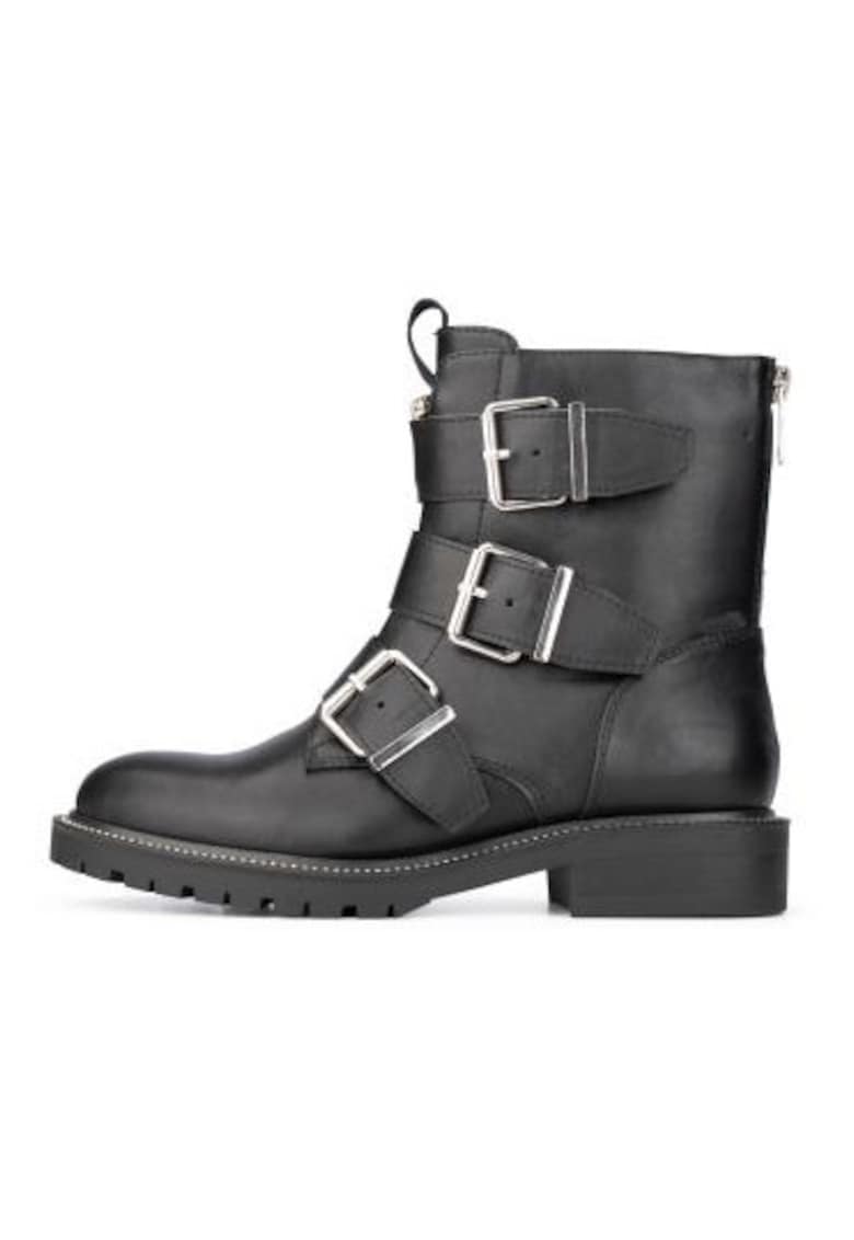 Ghete din piele ecologica cu catarame decorative Janet