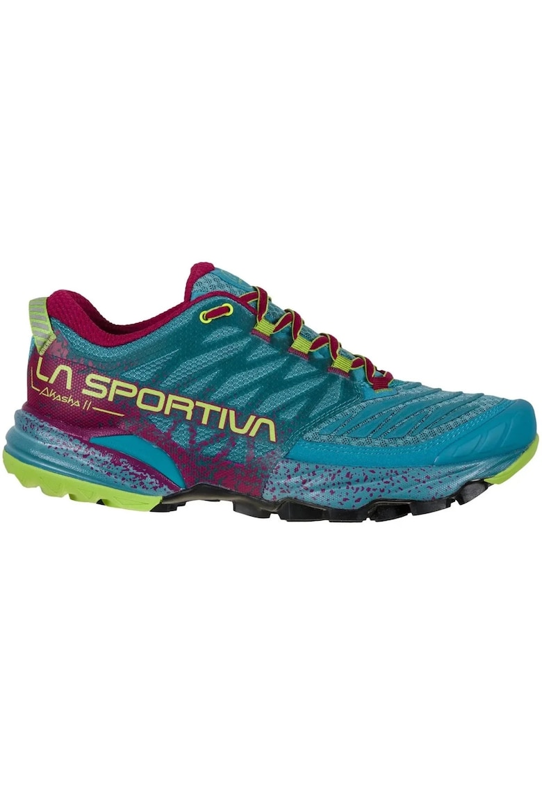 Pantofi alergare trail dama Akasha II - Visiniu/Turcoaz