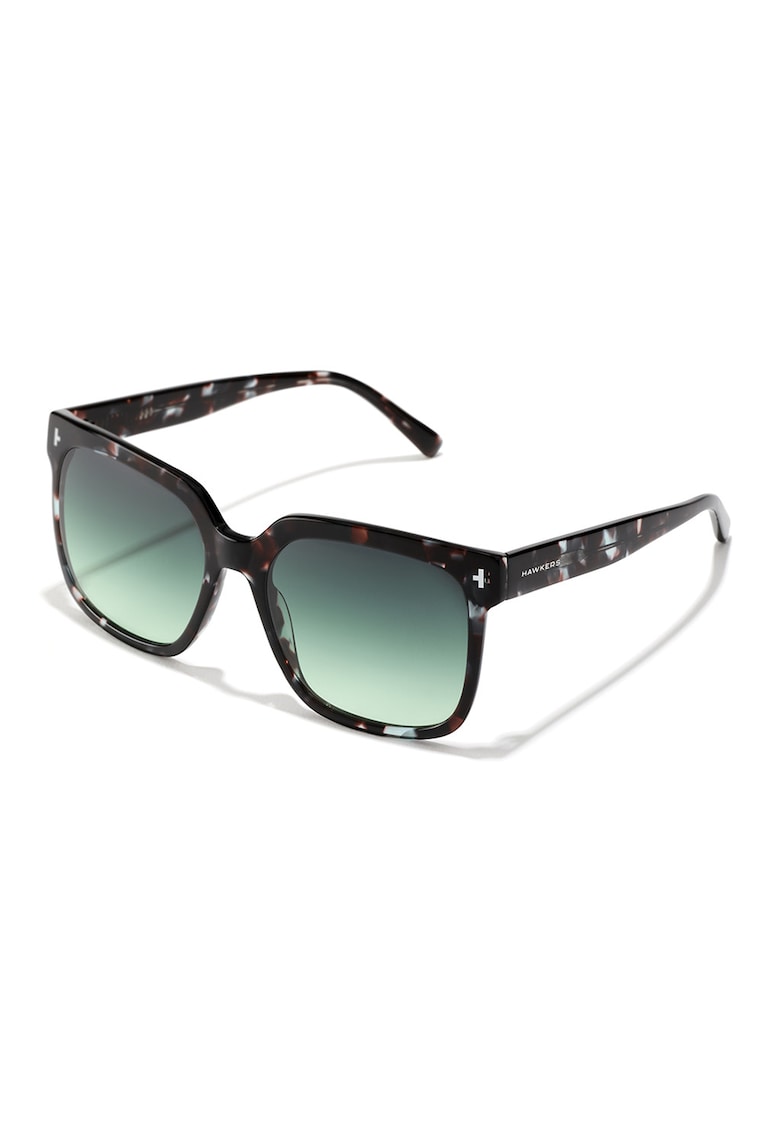 Ochelari de soare unisex cu lentile patrate Refresh - Alb/Negru