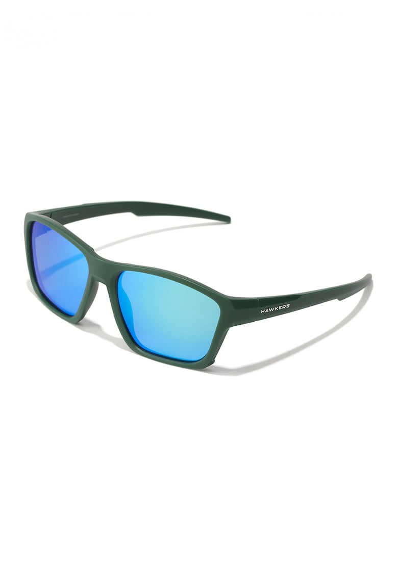 Ochelari de soare unisex dreptunghiulari polarizati Shark - Verde inchis