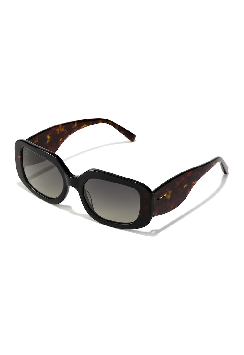 Ochelari de soare dreptunghiulari cu lentile degrade Sunflare - Negru/Maro