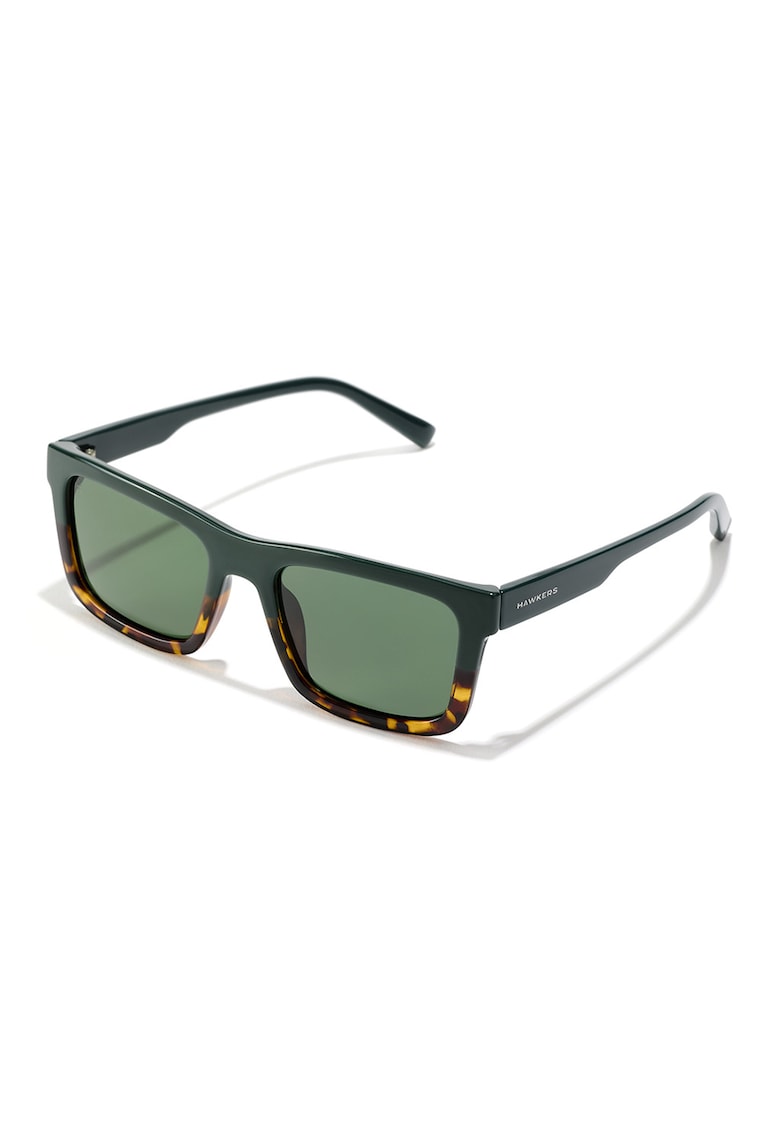 Ochelari de soare unisex patrati Terra - Verde inchis