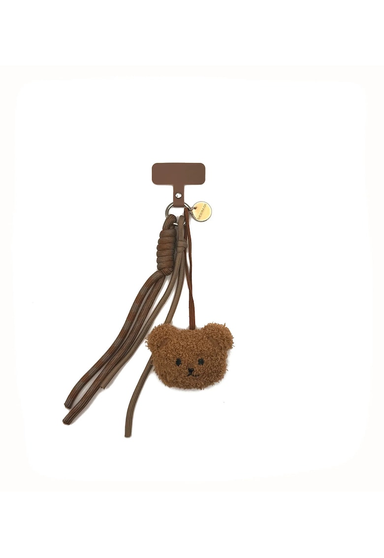 Charm pentru geantă sau telefon - Bear Softie - caramel - 7x6cm