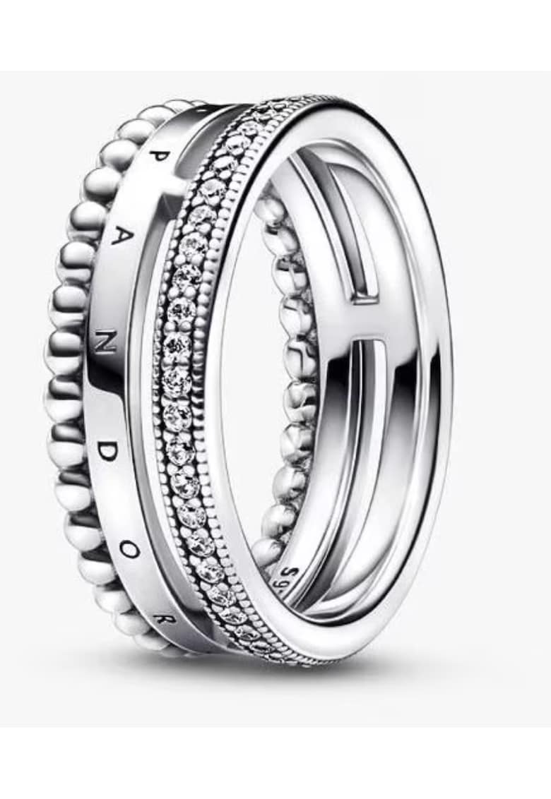 Inel Signature Logo din Argint 925 -