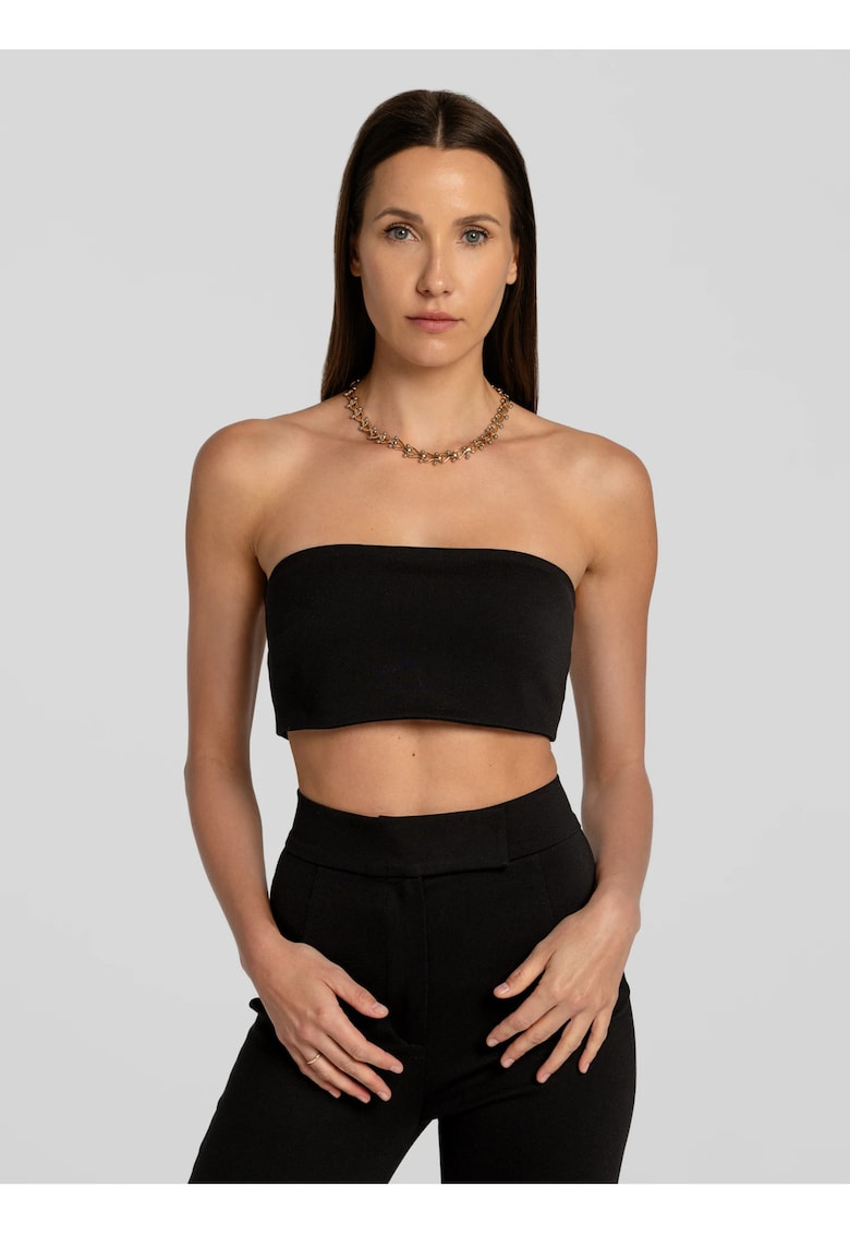 Top bandeau uni Vanya - Negru