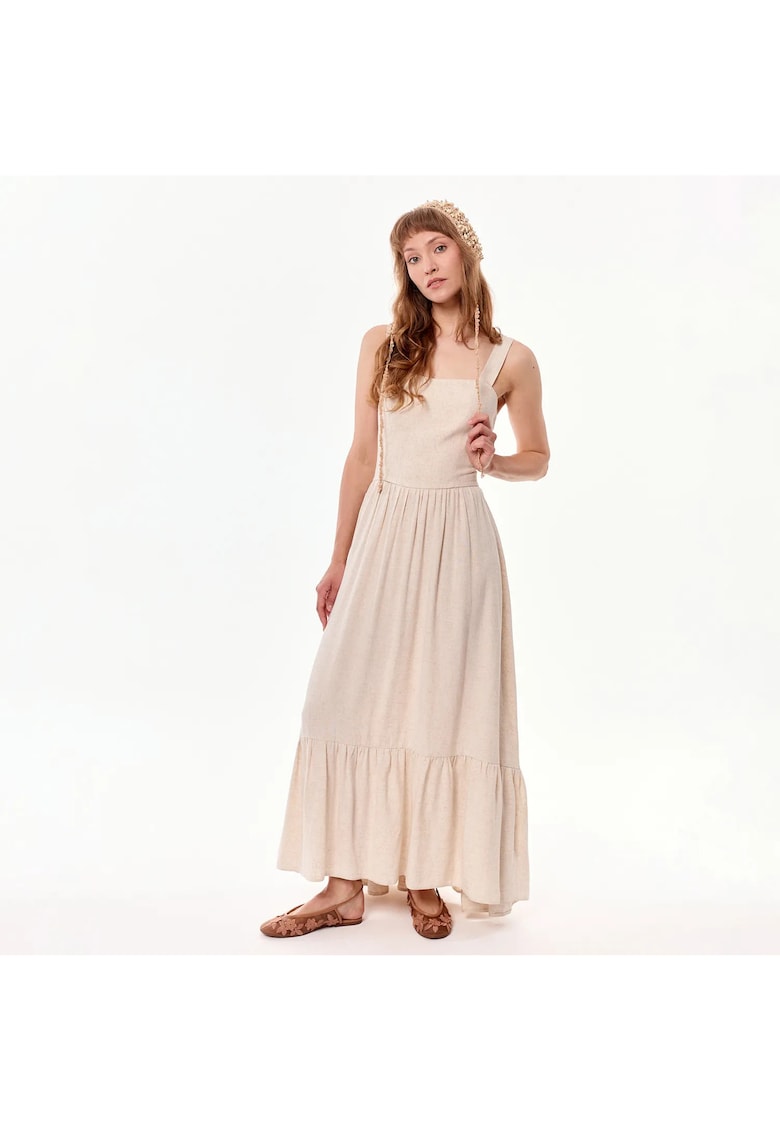 Rochie maxi lejera Meg - Bej