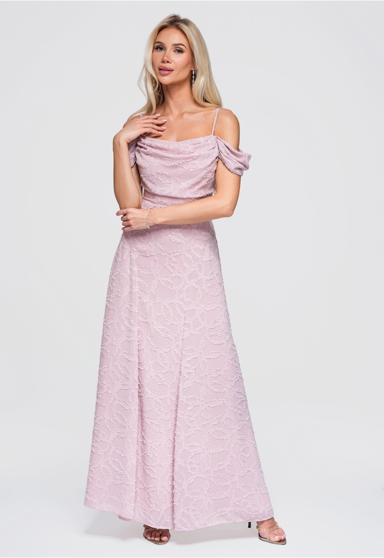 Rochie cu elastan confortabila si eleganta - Roz