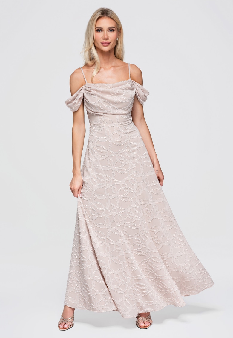 Rochie cu elastan confortabila si eleganta - Bej