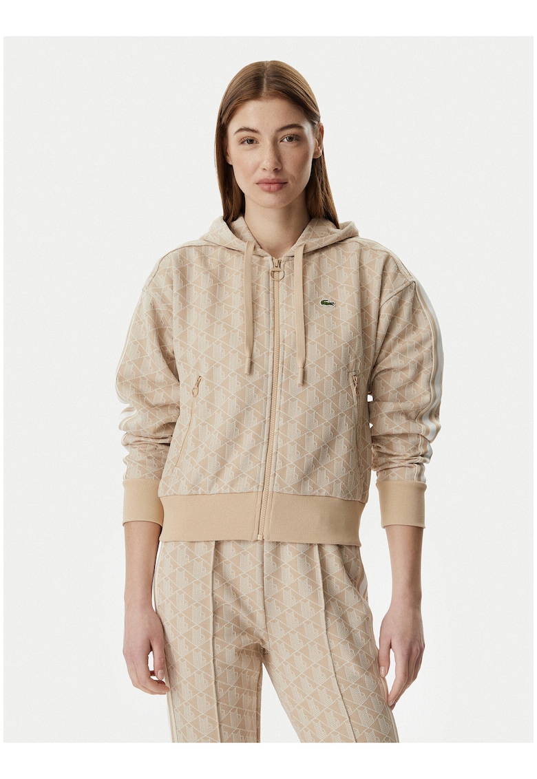 Hanorac dama - bej - croiala regular fit - material poliester/bumbac