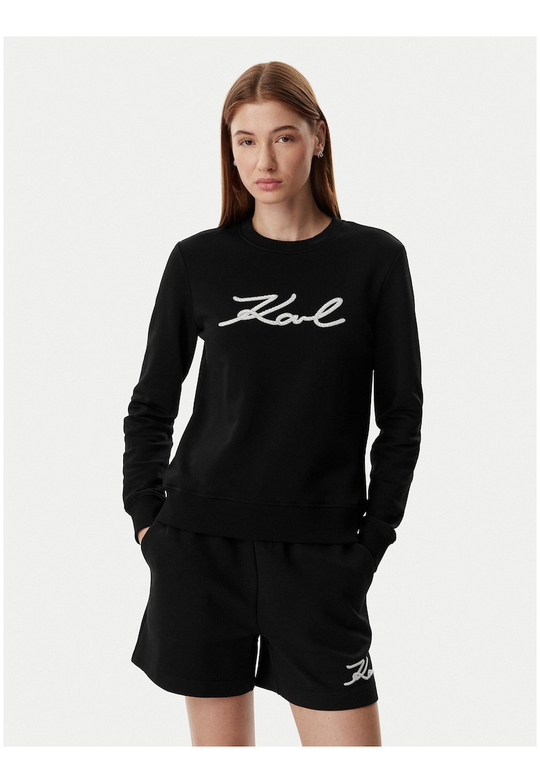 Bluza dama - negru - bumbac organic - maneci lungi
