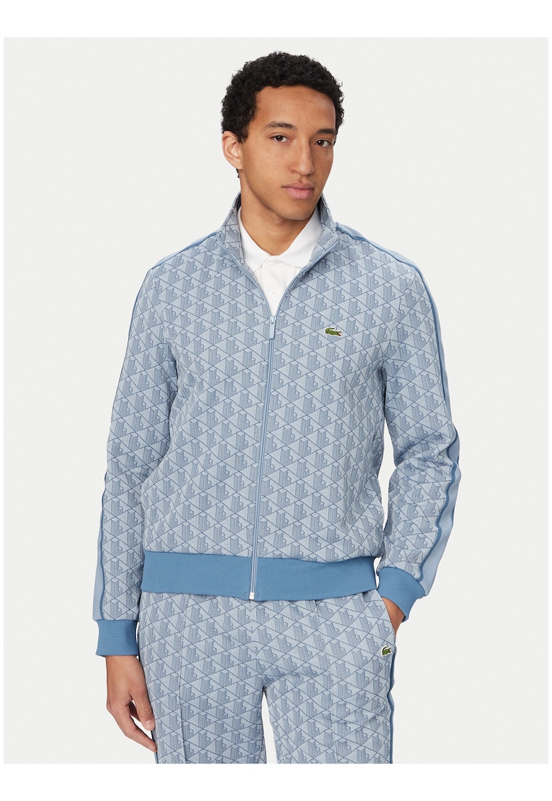 Bluza barbati - albastru - regular fit - fermoar - poliester-bumbac