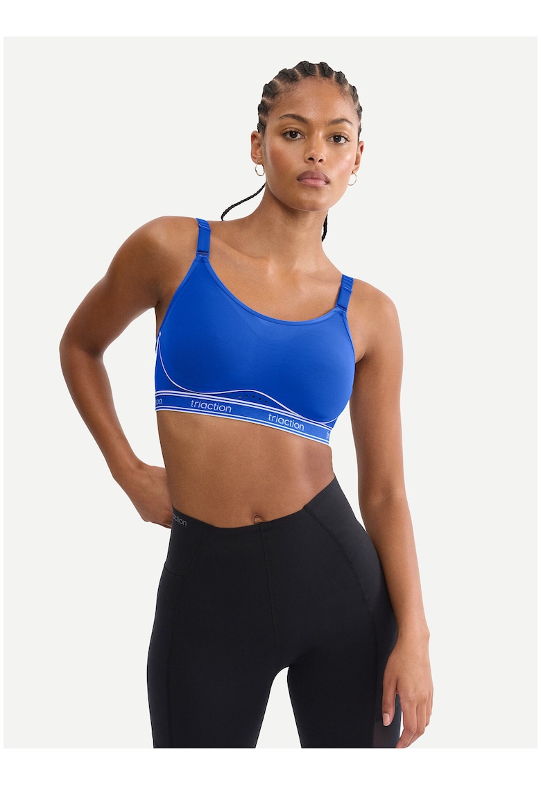 Bustiera sport - albastru - material moale - cupe neintarite