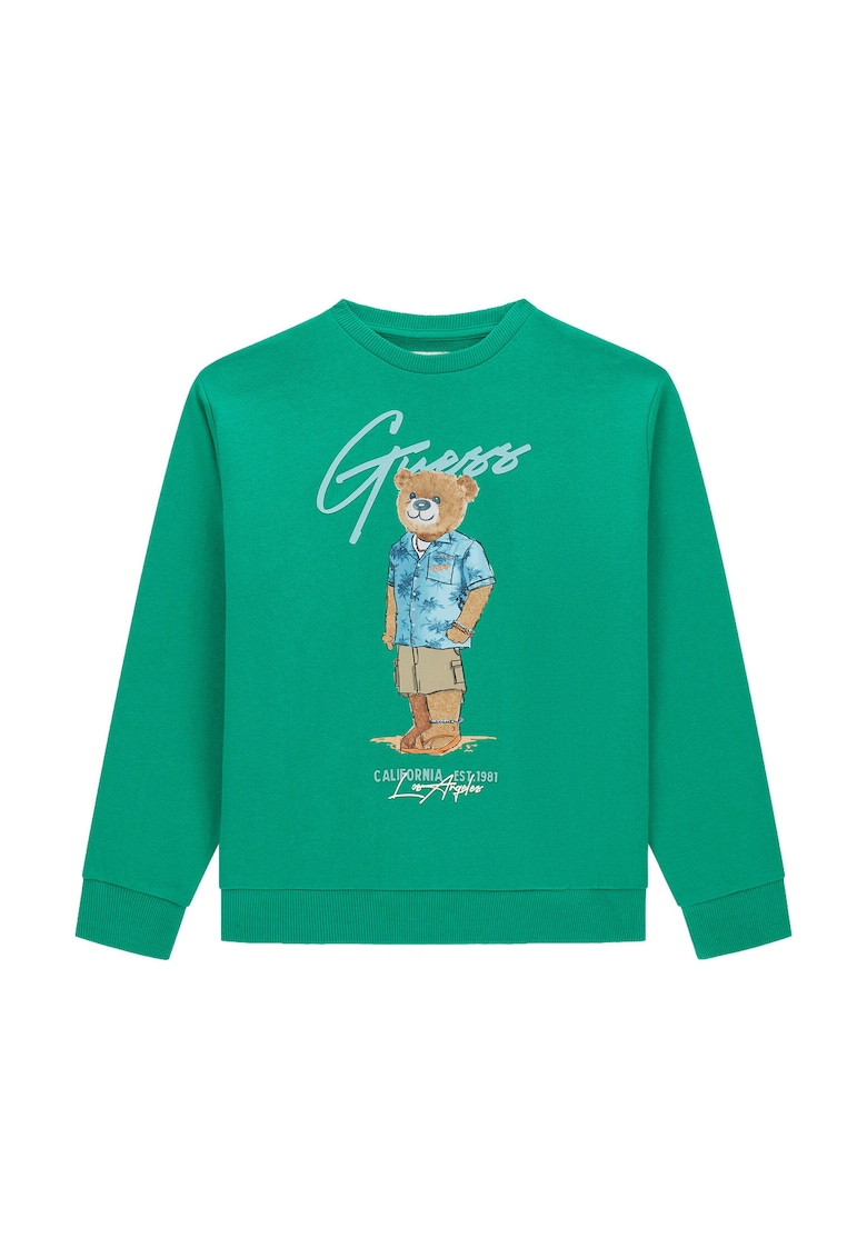 Hanorac baieti - verde - bumbac - maneca lunga - regular fit