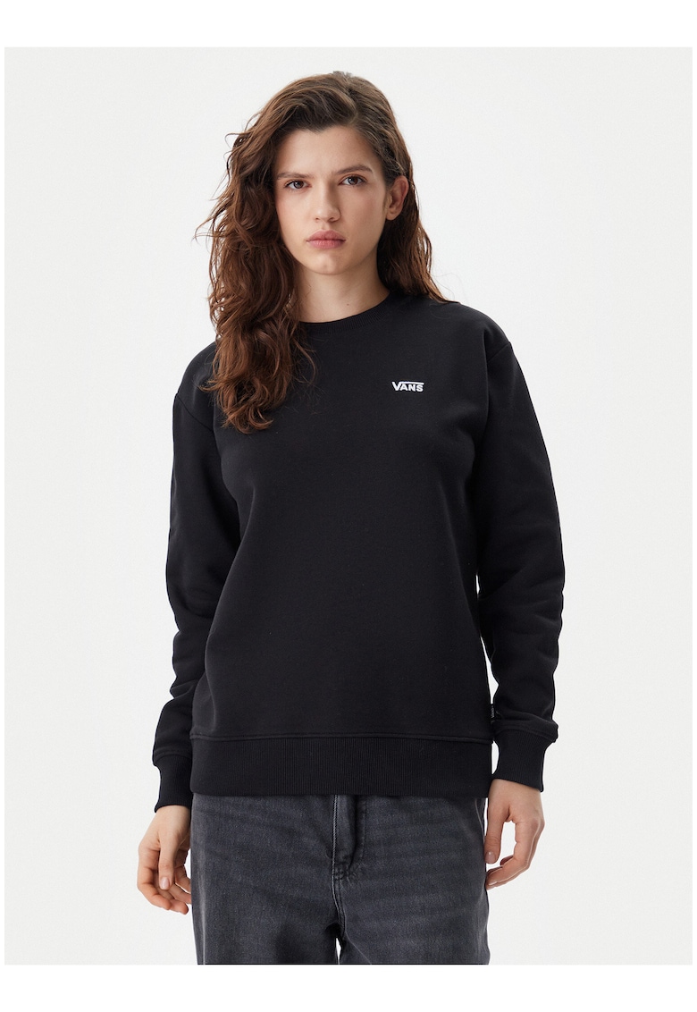 Bluza sport dama - neagra - croiala lejera - maneca lunga - bumbac -