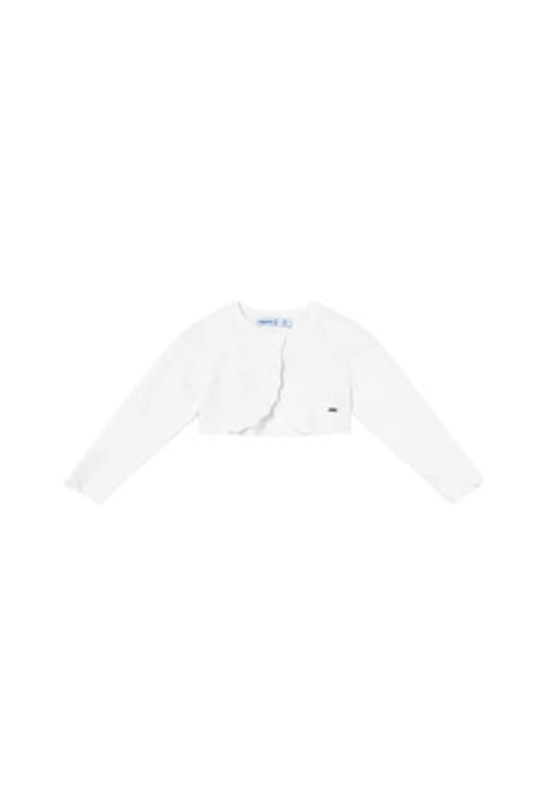 Pulover copii - bolero - alb - bumbac-poliamida -