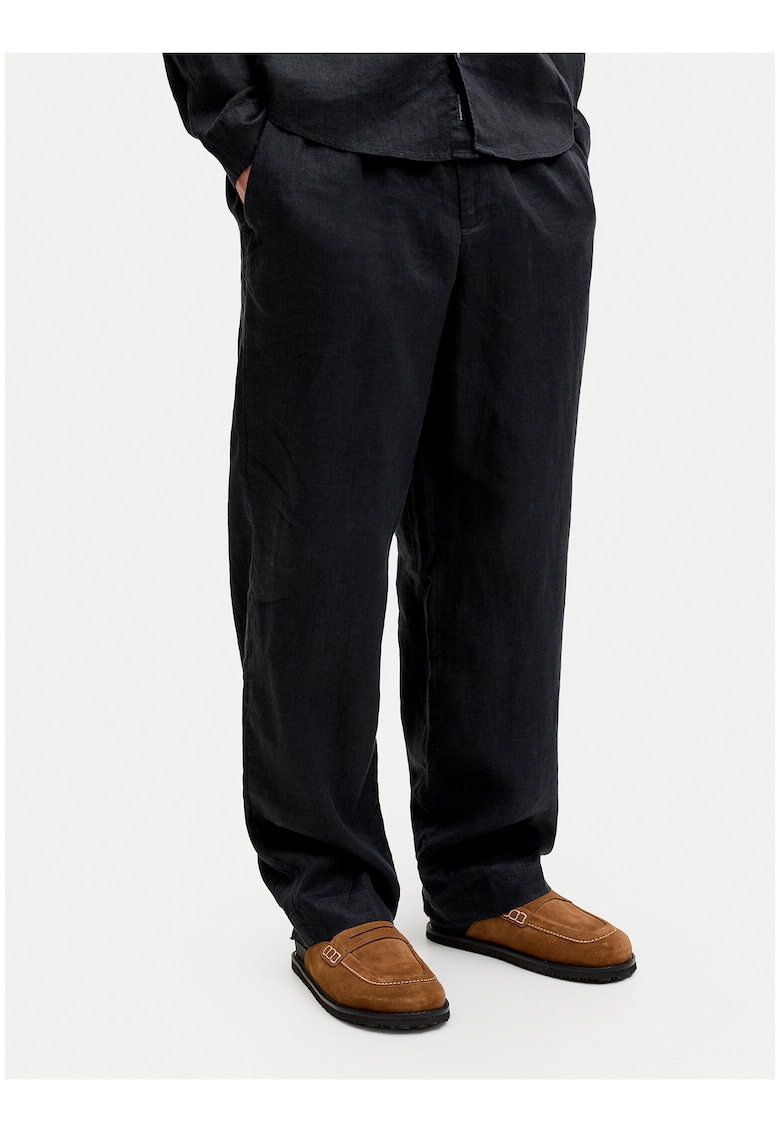 Pantaloni Chino Barbati - Negru - Lejer - 100% in
