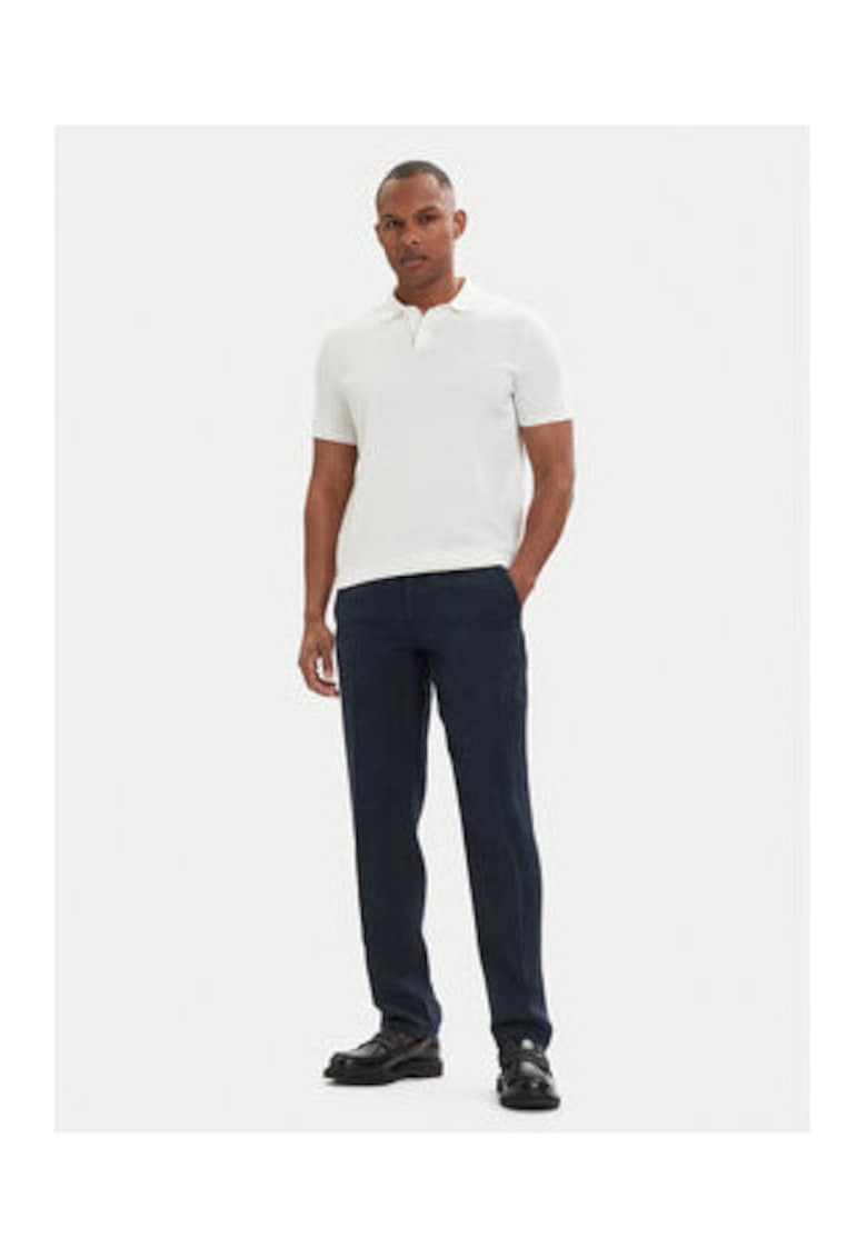 Pantaloni Chino Barbati - Bleumarin - Regular fit - Poliester/Viscoza - Negru/Albastru