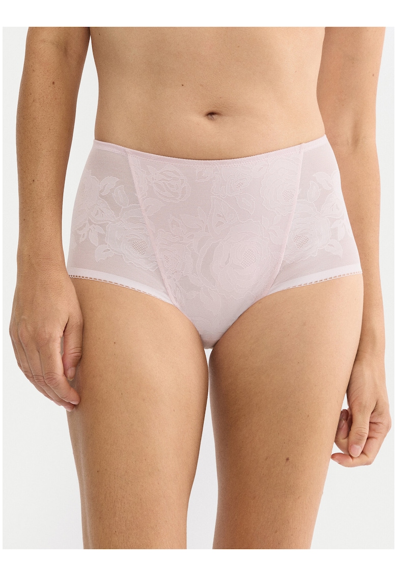 Boxeri dama - floral - roz - poliamida-elastan