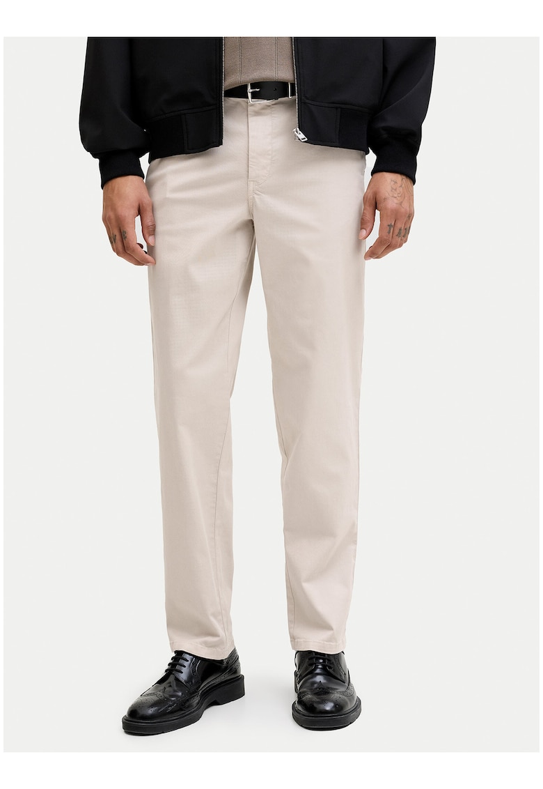 Pantaloni Chino Barbati - Bej - Bumbac organic - Regular fit - Bej