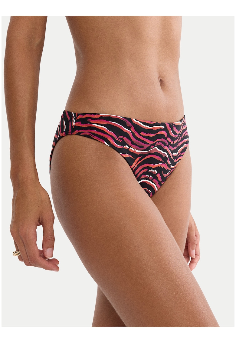 Slip de bikini dama - animal print zebra - multicolor - material sintetic