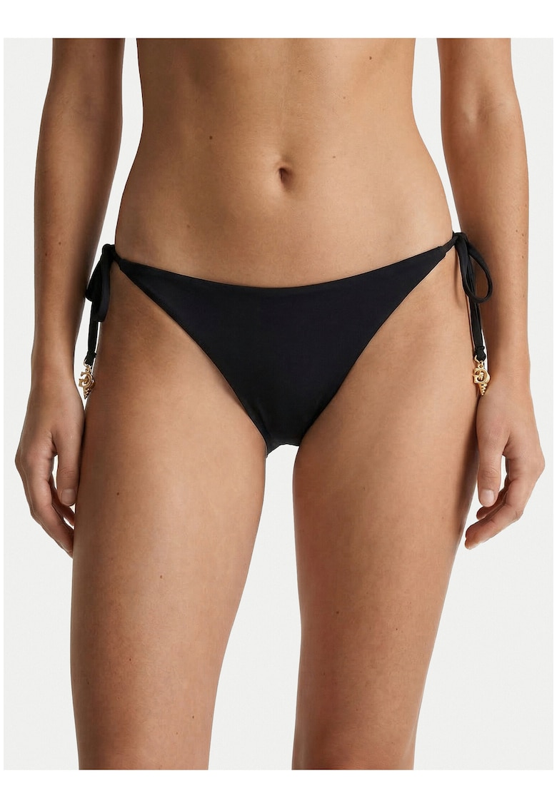 Slip de bikini pentru femei - negru - material elastic - set plaja
