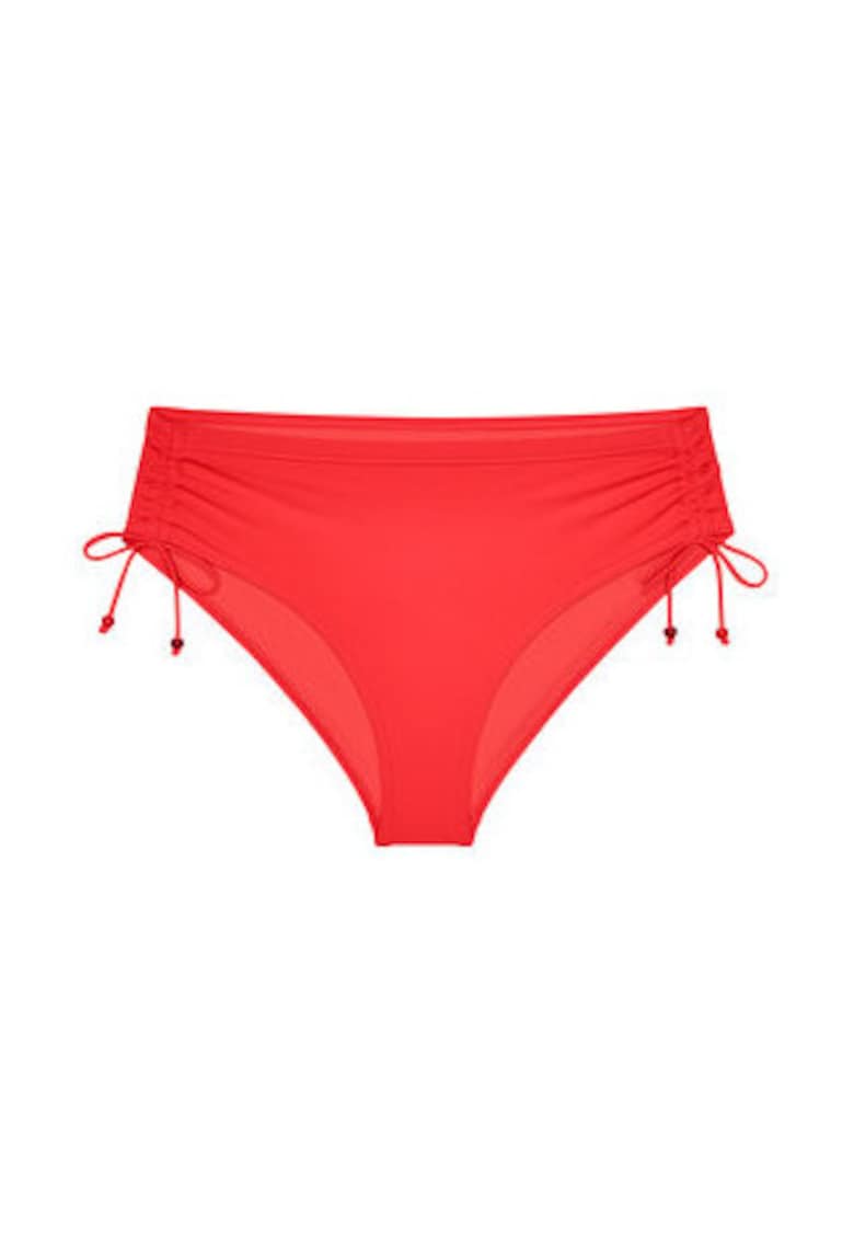 Slip de bikini pentru femei - portocaliu - fara inchidere - poliamida/elastan -