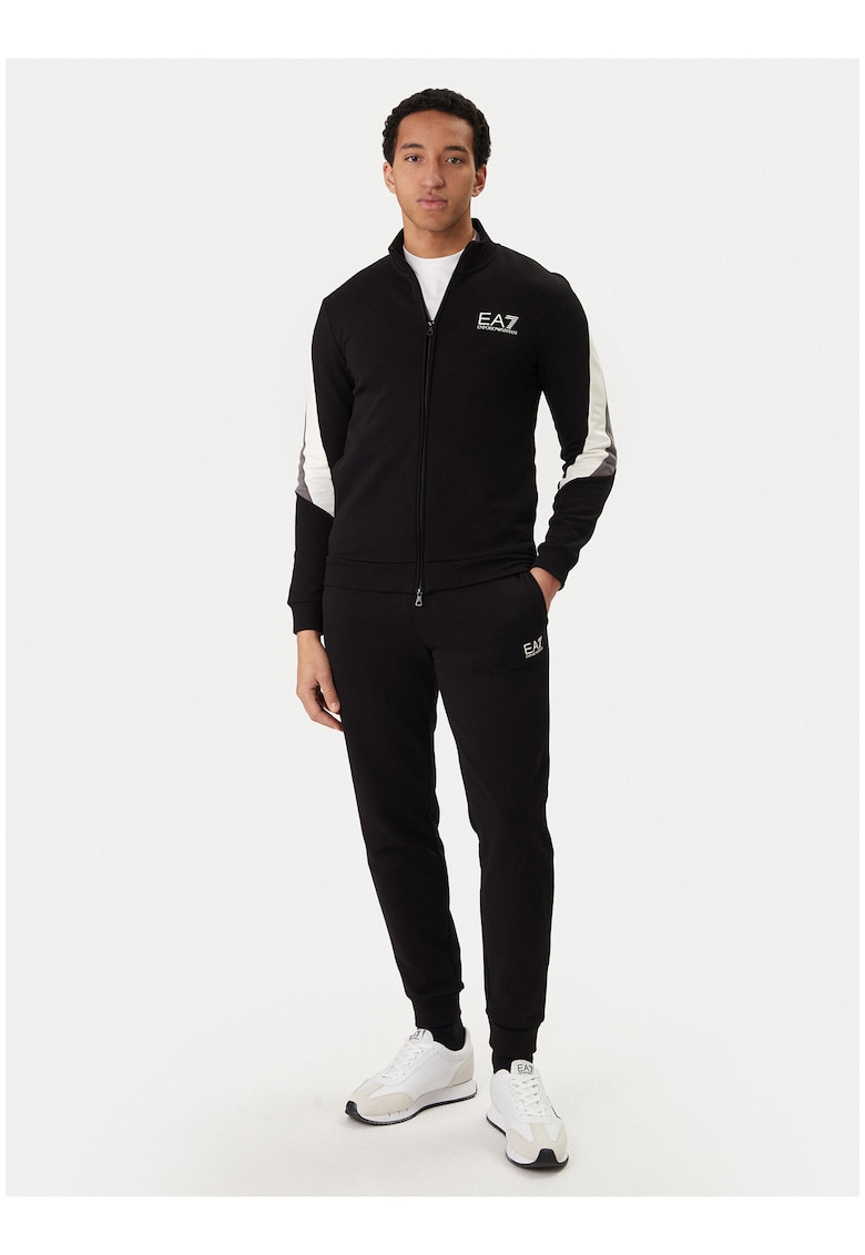Trening barbati - negru - bumbac - regular fit -