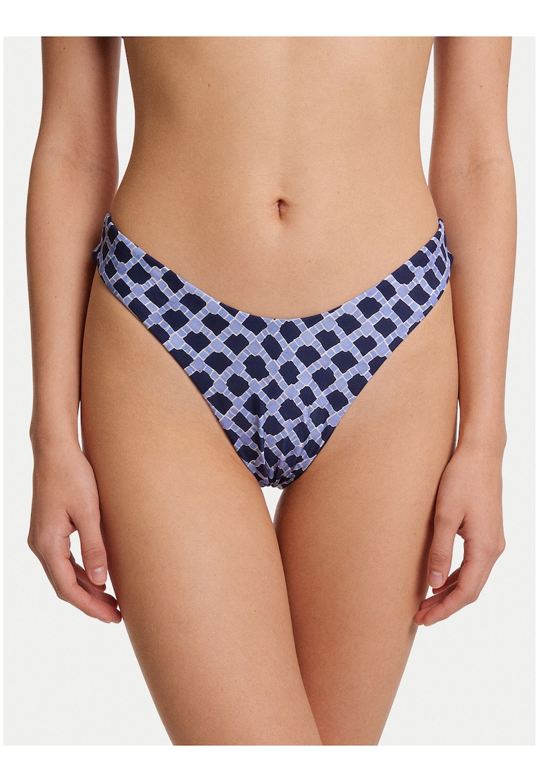 Slip de bikini dama - albastru - material sintetic - croiala clasica