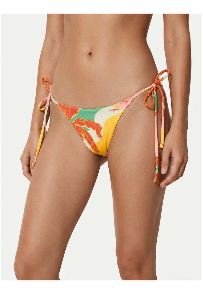Slip de bikini pentru femei - multicolor - material sintetic - design reversibil