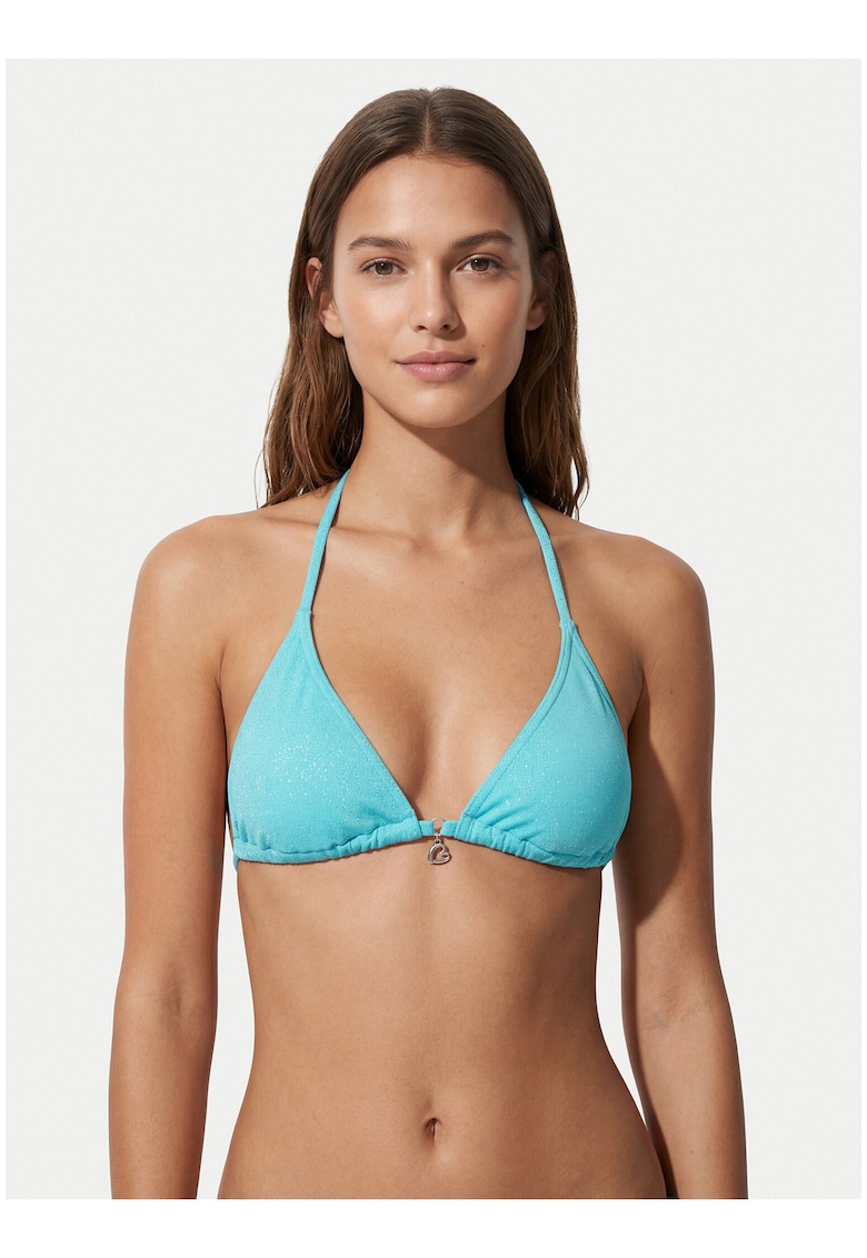 Top de bikini dama - albastru - material sintetic - captusit