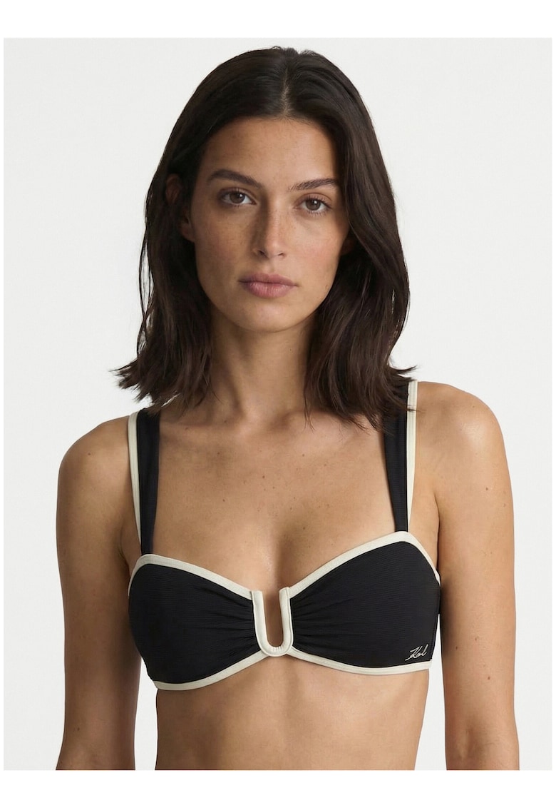 Top bikini negru - Negru