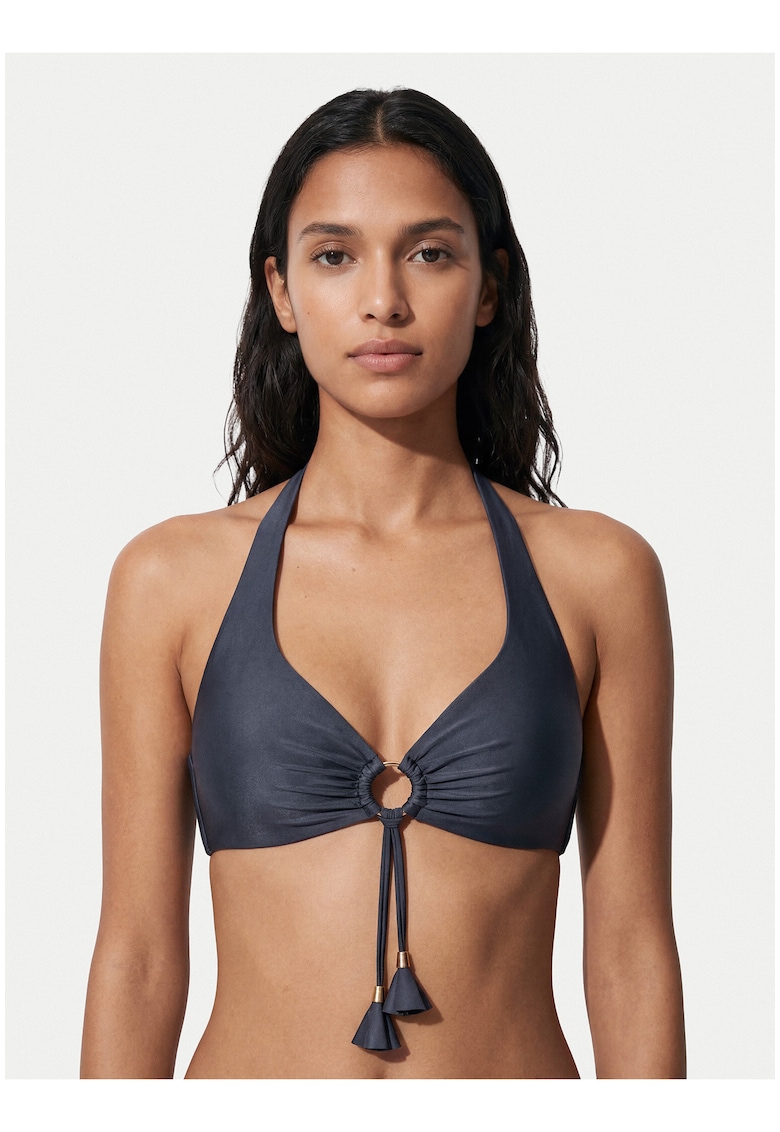 Sutien de bikini pentru femei - bleumarin - confortabil - elastic - nylon/elastan