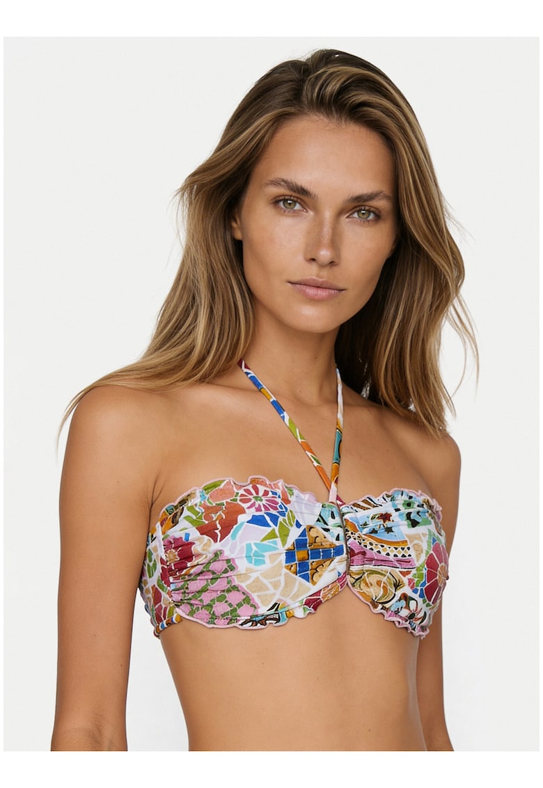 Sutien de bikini dama - roz - material elastic - uni