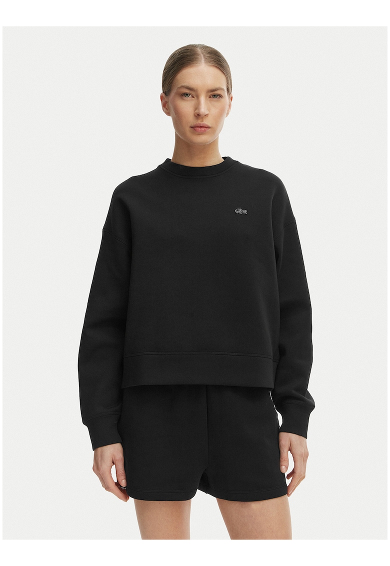 Bluza sport pentru dama - negru - bumbac - croiala lejera