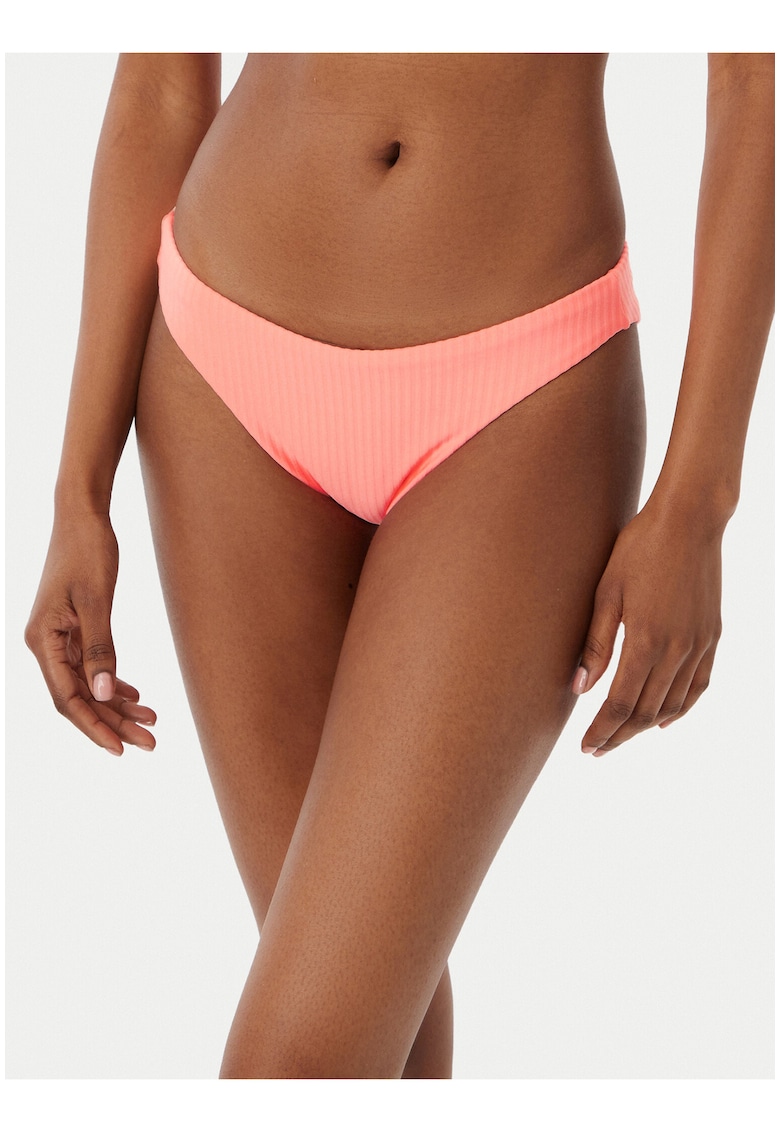 Slip de bikini pentru femei - reversibil - portocaliu/roz - material sintetic