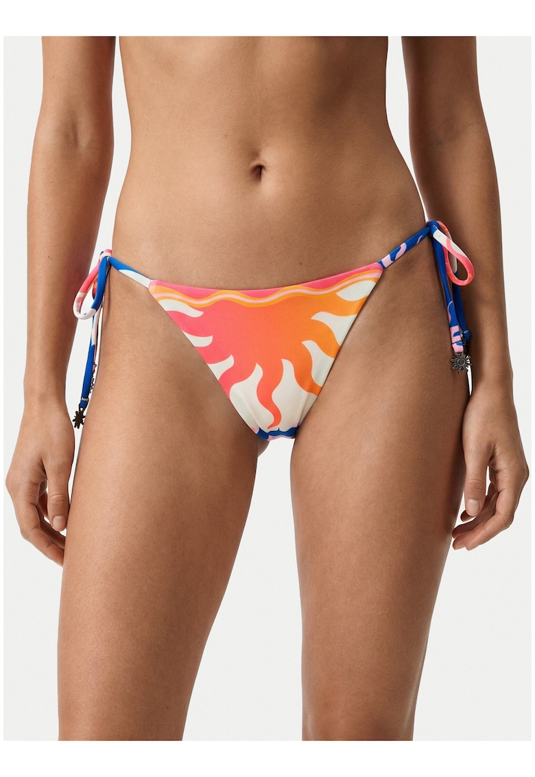 Slip de bikini pentru femei - multicolor - material sintetic - croiala clasica