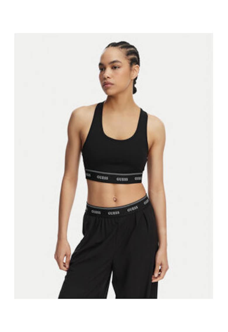 Bustiera sport dama - Active - neagra - material sintetic - design simplu - Negru
