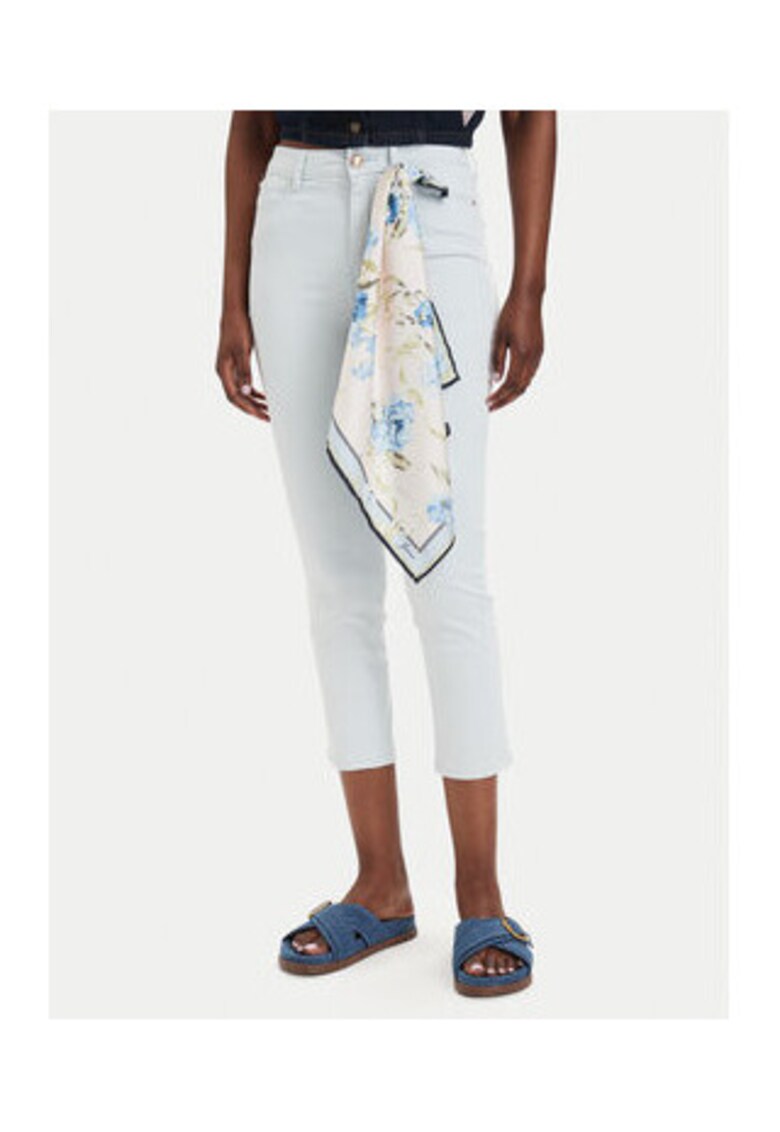 Blugi super skinny albastru deschis - Alb/Albastru