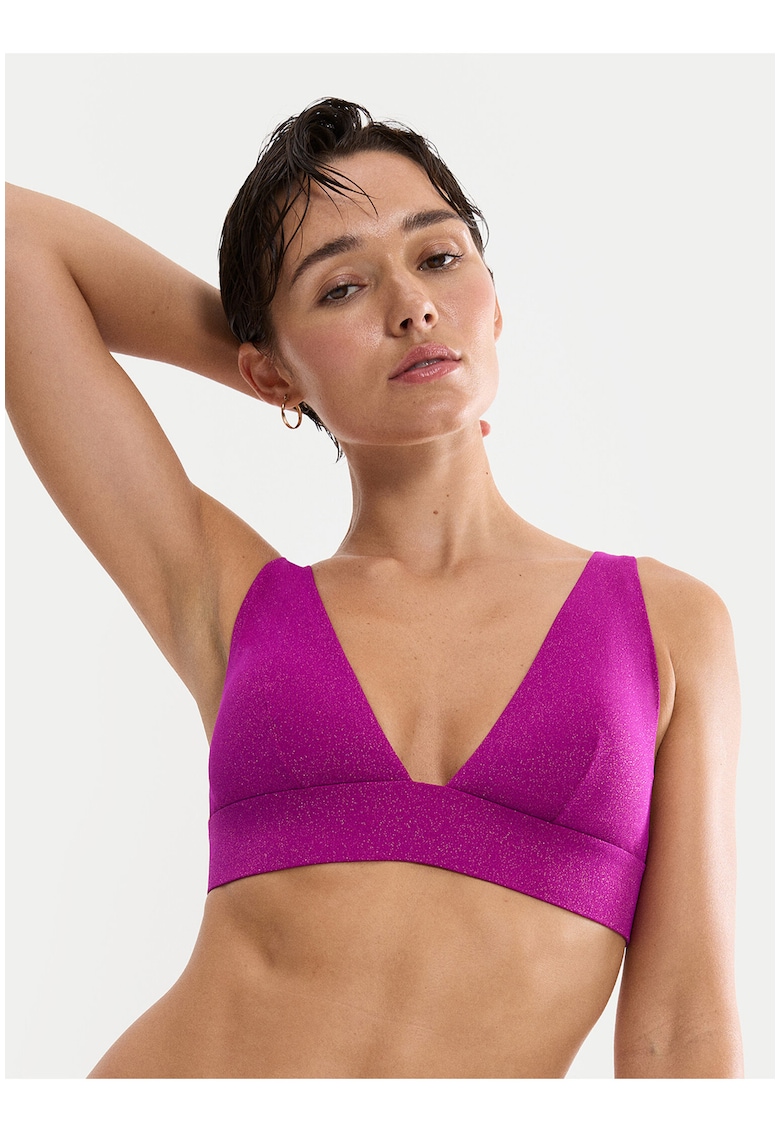 Costum de baie dama - bikini - roz - material sintetic