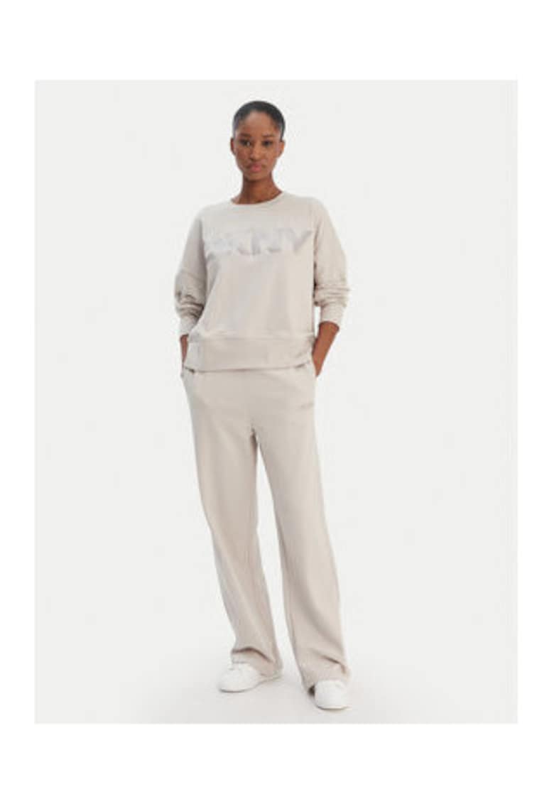 Bluza dama - bej - bumbac si poliester - maneca lunga -