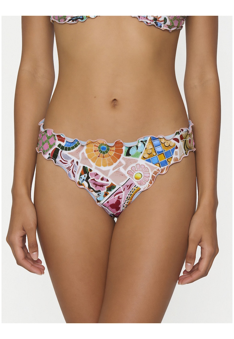 Slip de baie pentru femei - roz - material elastic - croiala clasica