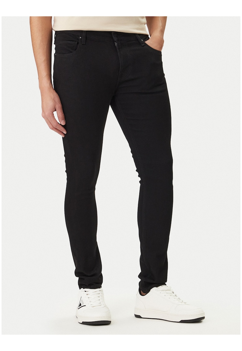 Blugi barbatesti - super skinny - negru - bumbac reciclat -