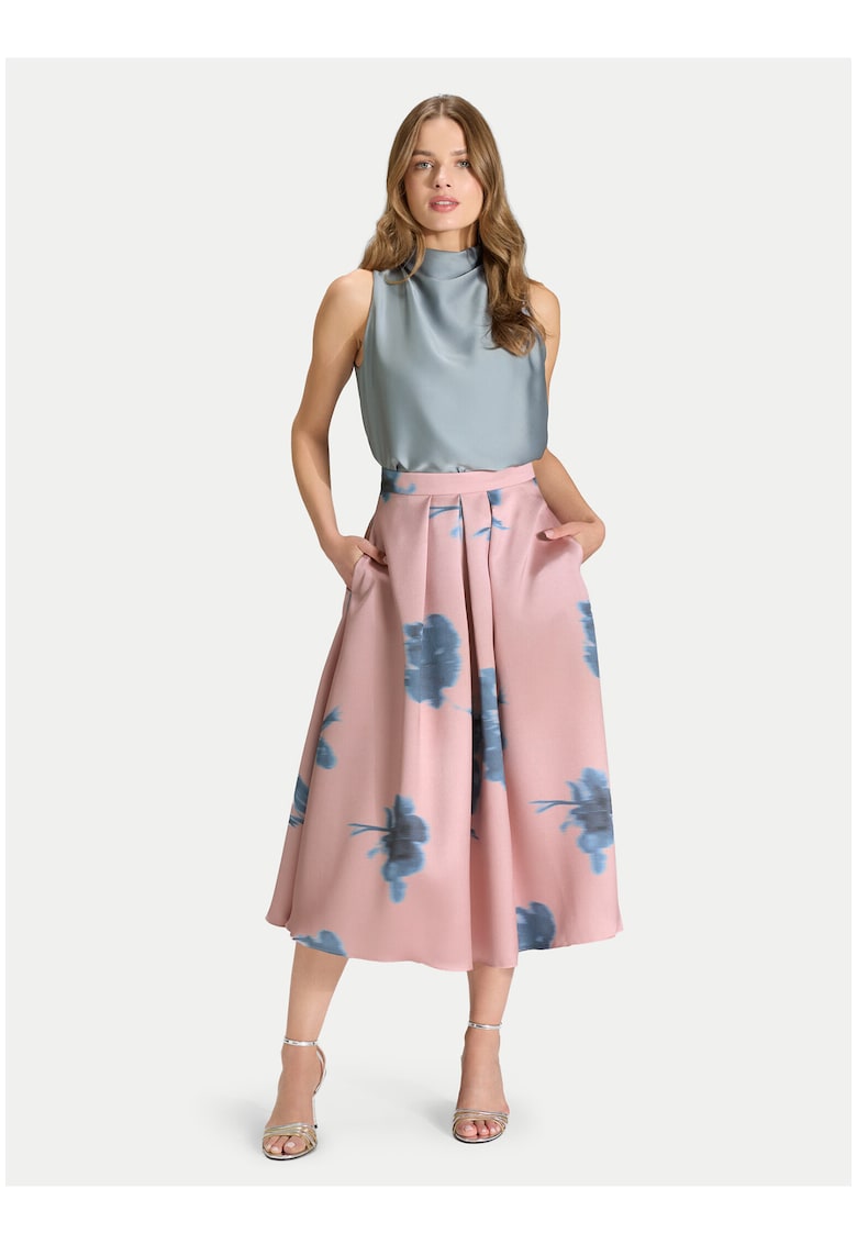 Bluza dama - albastru - fara maneci - poliester - casual