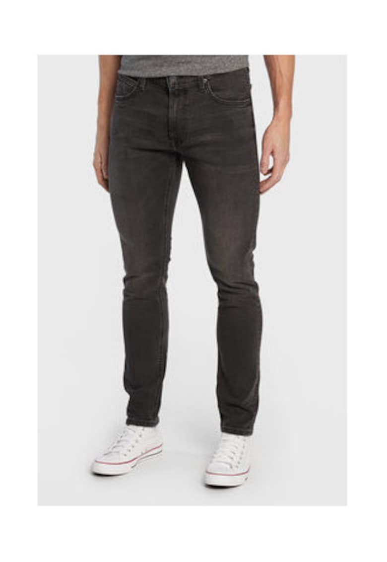 Blugi barbati - Gri si Albastru - slim fit - conici - bumbac cu elastan -