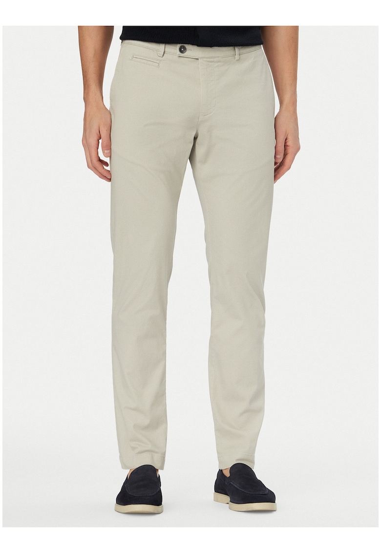 Pantaloni Chino Barbati - Bej - bumbac - regular fit