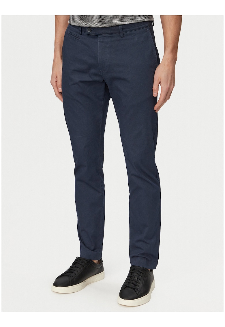 Pantaloni Chino Barbati - bumbac - Alb/Albastru