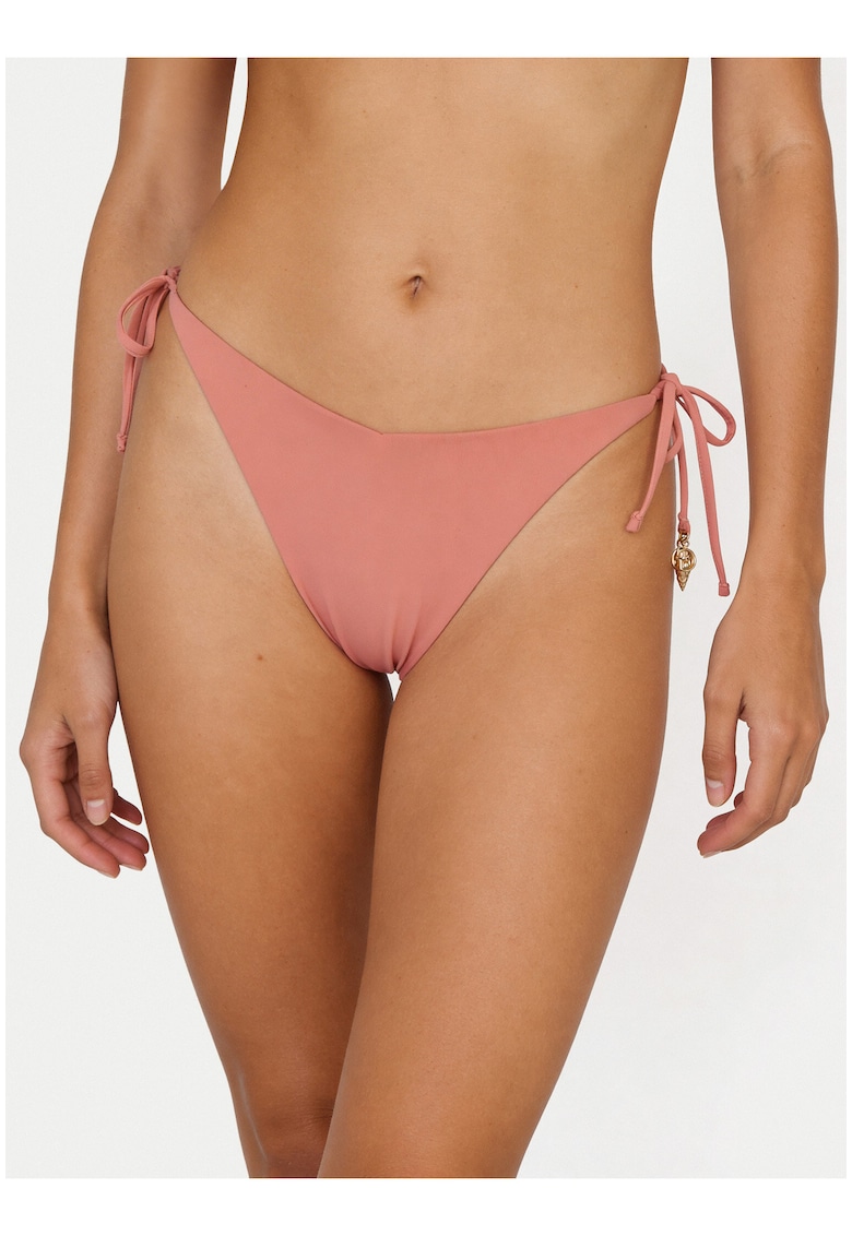 Slip de baie Dama - portocaliu-roz - material elastic - colectia Beachwear
